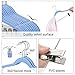 SONGMICS 30-Pack Pants Hangers, 16.7-Inch Long Velvet Hangers with Adjustable Clips, Non-Slip, Space-Saving for Pants, Skirts, Coats, Dresses, Tank Tops, Blue UCRF12IN30