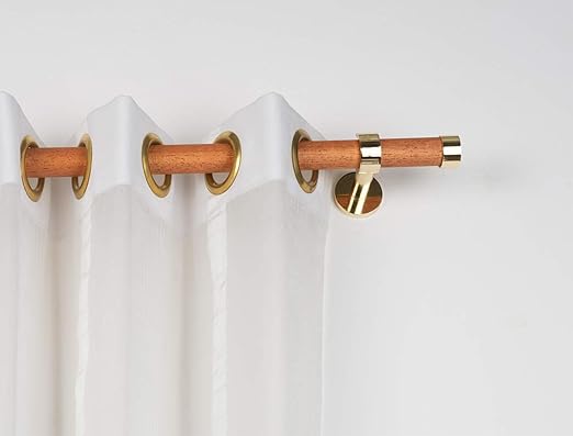 Incasa Curtain Pole O 28 Mm Without Rings Lenght 380 Cm Wood