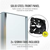 Corsair 4000D Tempered Glass Mid-Tower Case White Solid Front Panel view 6