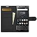 Amzer Wallet Case, PU Flip Case Cover for KeyOne with Built-in Credit/ID Card Slots - Black