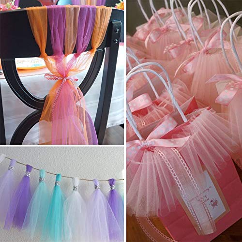 5 Colors+Rainbow+Netting+Fabric+Ribbon