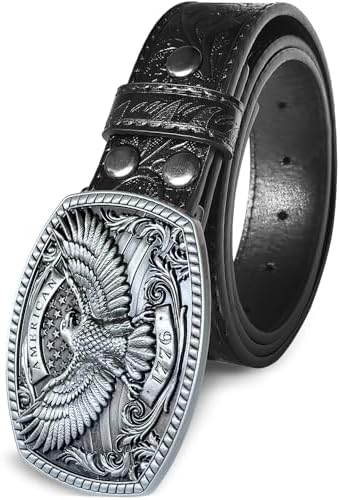 Amazon.com: HYHMJ Eagle Head Metal Buckle Men display picture 2
