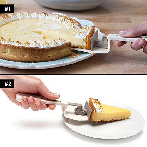 Peleg Design CakeDozer Cool Pie and Cake Server With a Small Equipped Bulldozer, Gray - Thumbnail 3