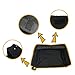 Petleader Collapsible Portable Cat Litter Box Black/Gray for Travel Light Weight Foldable (Black)
