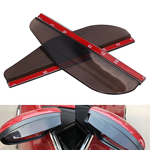 ZYHW Pair Smoke Flexible PVC Plastic Rear View Side Mirror Sun Visor Shade Rain Shield Board Universal For Car Truck