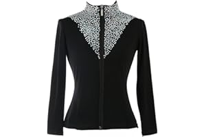LIUHUO Figure Skating Jacket with Diamonds Two Colors Girls Training Wear