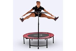 GYMENIST Fitness Trampoline for Adults and Kids, Indoor Rebounder Exercise Trampoline for Workout Fitness for Quiet and Safely Cushioned Bounce Workout