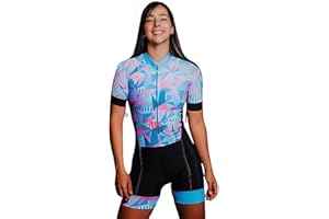 Women's Multicolored Patchwork Short Sleeve Female Cycling Suit Woman Jumpsuit Cycling Clothing Triathlon Shorts XS-3XL