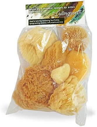 Pure Sea & Artificial Sponges – Assorted Sizes 7pc Worth Pack for Crafts & Artists: Nice for Portray, Hobbies, Artwork, Results, Ceramics, Clay, Pottery by Lullingworth
