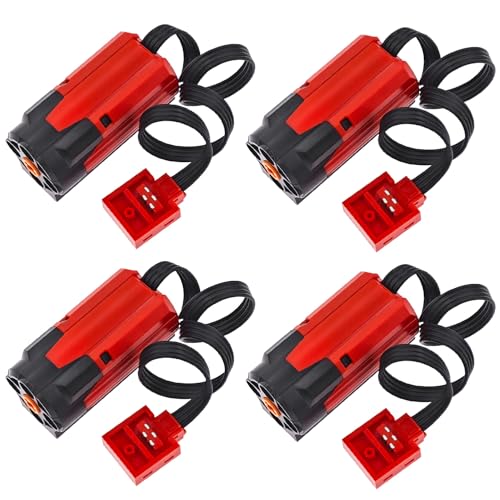 Cobers 4Pcs Power-Function Set Enhanced Red Medium-Motor Compatible with Major Brand Technic-Parts Building-Block