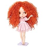 Wigs Only! Orange Long Afro Wavy Doll Wig for Blythe Pullip Doll with 25cm Head