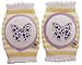 Crawlings Girl's Butterfly Knee Pads One Size Sugar Cookie