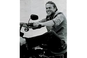 Sons of Anarchy Charlie Hunnam as Jackson "Jax" Teller Seated on Harley Davidson for Last Ride 8 x 10 Photo