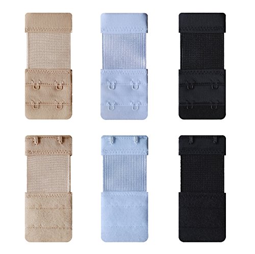 Bra Extenders 2 hook 2 Rows for Women 6pcs Elastic Stretch Pregnanct Adjustable Bra Extension Strap - Thumbnail 7