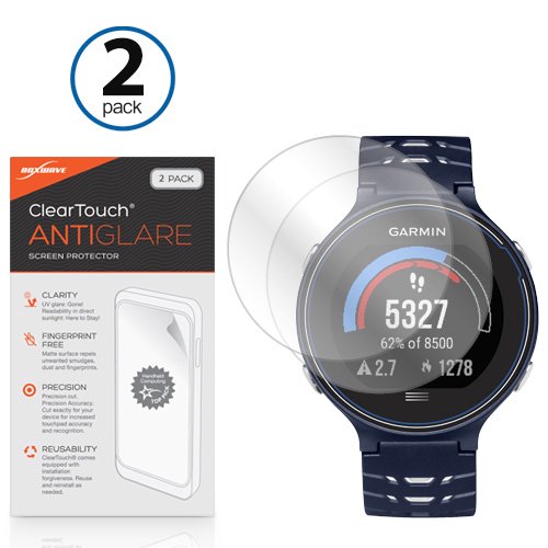 BoxWave Garmin Forerunner 630 ClearTouch Anti-Glare Screen Protector (2-Pack) - Garmin Forerunner 630 Anti-Glare, Anti-Fingerprint Matte Film Skin to Shield Against Scratches