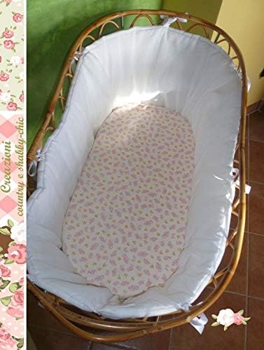 Custom Bassinet Bumper, Cradle Bumper, cot Bumper, Rattan Bassinet, Baby Bed Linen, Baby Bumper, Baby Bassinet Linen