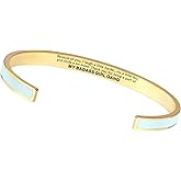 STORYJEWELLERY Friend Gifts for Women, Friendship Bracelets, Matching Badass Bestie Bracelets, Friend Birthday Valentines Day Gifts for Women, Bff Jewelry, Enamel Cuff Bracelet