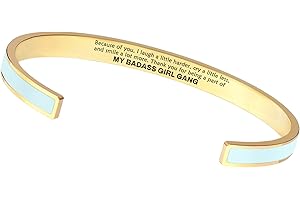 STORYJEWELLERY My Badass Friend Gang Bracelet, Badass Bestie Bracelet, Friendship Bracelet, Matching Bracelet for Best Friend, Enamel Friendship Bracelets for Women