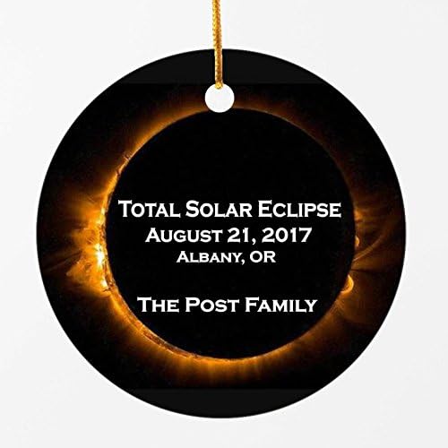 Personalized Solar Eclipse Ornament 2017