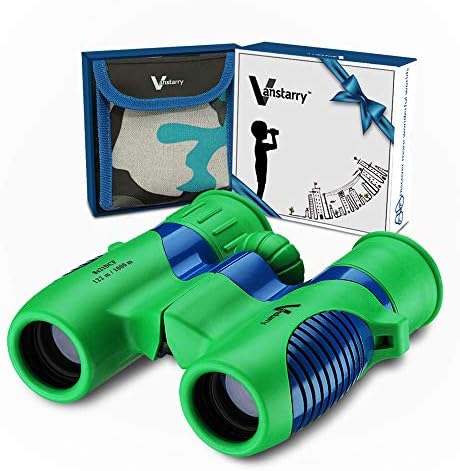 Kids Binoculars 8x21 by Vanstarry - Shock Proof Compact Binoculars Toy for Boys and Girls with High-Resolution Real Optics - Bird Watching, Travel, Safari, Adventure, Outdoor Fun