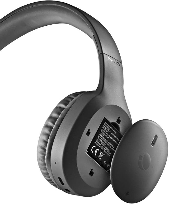 Artica Tempest Black - Auscultadores over-ear sem fios compatíveis com tecnologia Bluetooth, autonomia 28h, microfone ENC, IPX5, preto