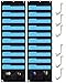 COMPONO Wall Storage Pocket Charts (10 Pocket - 2 Pack, Black) File Organizers with Free Bonus 6 Door Hangers. Best Pocket Chart for School, Classroom, Home or Office. Wall Pocket Chart Organizer
