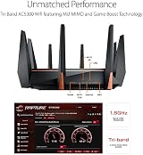 ASUS ROG Rapture Tri-Band Gaming Router Black - Covers 200m² view 3