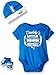 PUMA Baby Boys' 3pc Bodysuit Set, Sky Blue, New Born