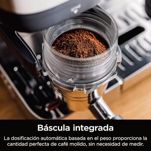 Luxe Essential Cafetera 2 en 1 para Espresso y Café de Filtro, Plata