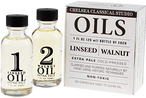 Chelsea Classic Studio 1oz. Pale Linseed Oil & 1oz. Walnut Oil Sampler Set