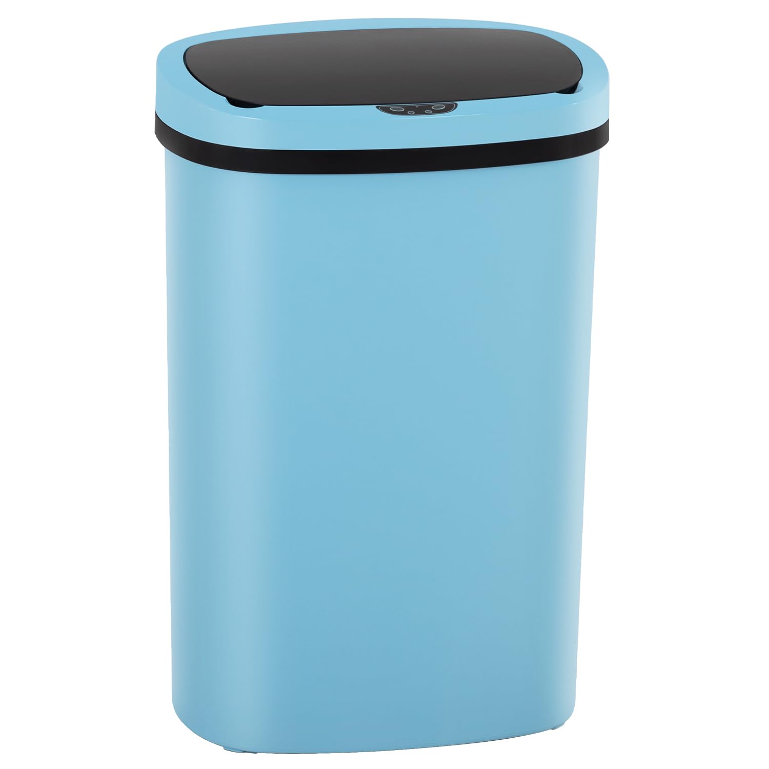 Photo 1 of  *used* estOffice | 13 Gallon Plastic Trash Can with Lid | Blue | Automatic Touchless Garbage Can | Odor Control | Modern Oval Design | Easy to Clean | Fits Any Kitchen, Bathroom, Office or Home