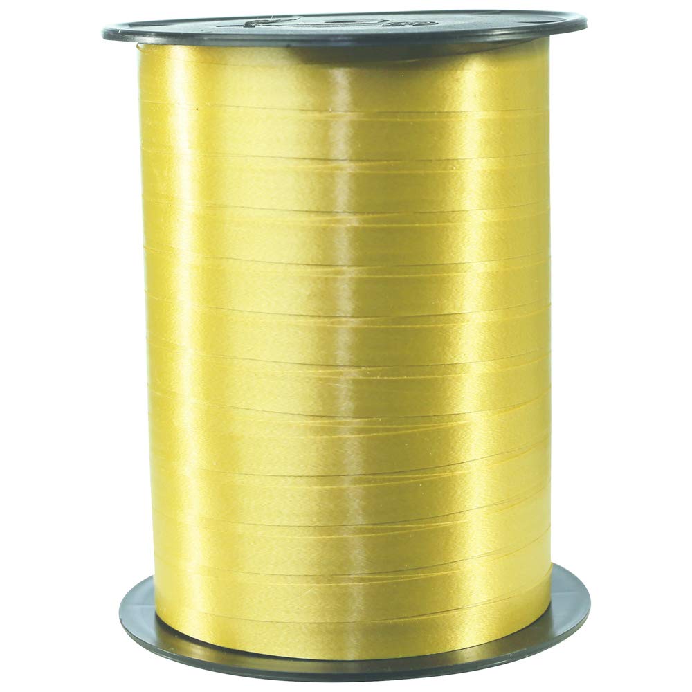 Clairefontaine 601775C - One Roll of Ribbon Smooth - Dimensions: 500mx0,7 cm - Colour: Gold - Decorative gift ribbon - DIY - Gift wrapping accessories