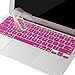 MOSISO Protective Keyboard Cover Skin Compatible with MacBook Air 11 inch (Models: A1370 & A1465), Rose Red