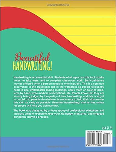 Beautiful Handwriting Printing Workbook