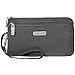 Baggallini Double Zip Wristlet, Charcoal