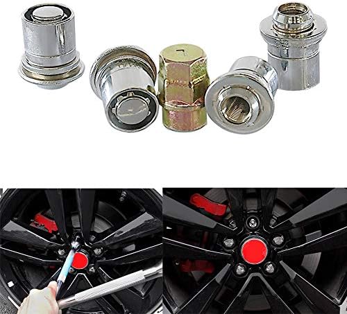 GwUzsfu Anti-Theft Tyre Wheel Lock Screw Auto Car Vehicle Metal Side Hub Nut Accessories