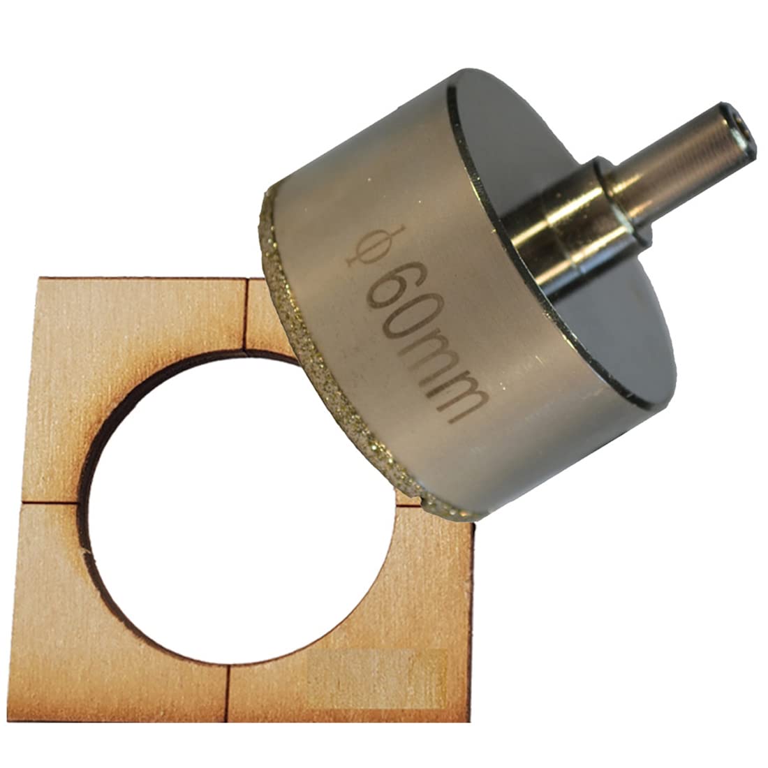 2 3/8" Hole Saw for Tile For Shower Shower Valve 2 3/8" Waste Pipe Hole Saw Guide Holds In Place Large Diamond Particle Professional Hole Saw for Tile For Porcelain Tile Ceramic Tile Glass Tile 60mm — image 1