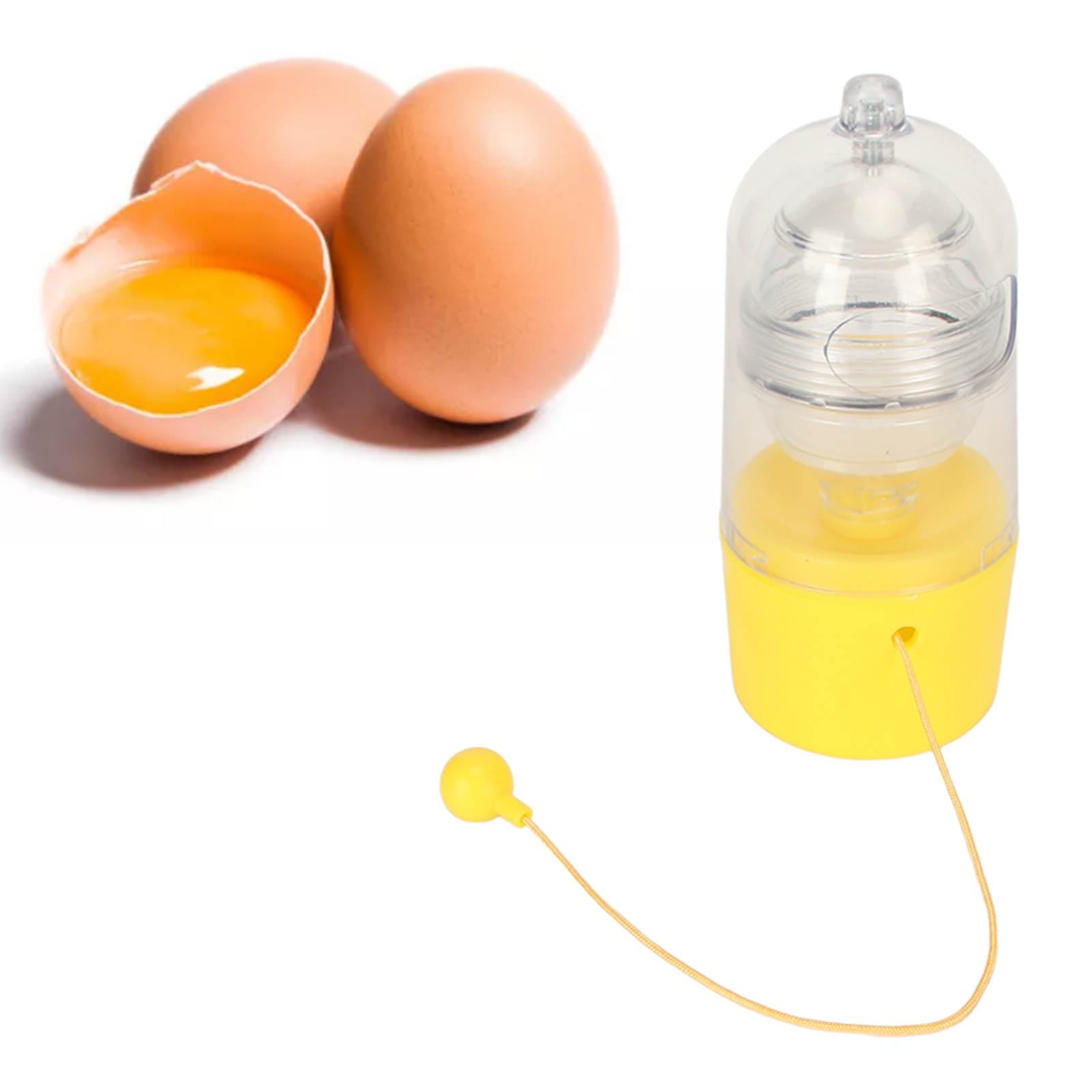 Manual Egg Shaker, Egg White Mixer in Shell, Egg Puller, Egg Spinner Scrambler with Pulling - Golden Egg Maker