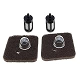 Hipa (Pack of 2 Air Filter Fuel Filter Primer Bulb for STIHL FC55 FS38 FS45 FS46 FS55 HS45 KM55 HL45 String Trimmer