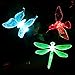 voona Solar Stake Lights Outdoor Garden 3-Pack Color Chaning LED Lights with Clear Butterfly Dragonfly Hummingbird Stake Mixed for Outdoor Garden Pathway Lawn Yard Decoration (Stake Lights)