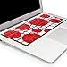Kuzy Circles RED & WHITE Keyboard Cover Silicone Skin for MacBook Pro 13