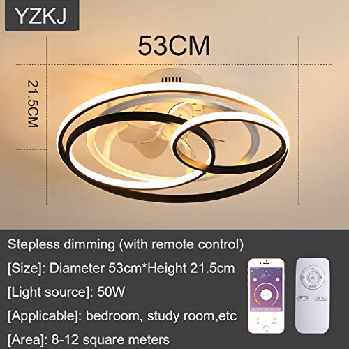 LED-plafondventilatoren Met afstandsbediening Stille Plafondlamp met verlichting Dimbare 3000K-6000K Fan kroonluchter… - Afbeelding 6
