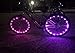 LEDMO (2 pack)Bicycle Bike Rim Lights, 20 LEDs Pink Wheel Lights, LED String Light Pink Bicycle Bike Wheel Rim Copper Wire Starry Light , Perfect for Safety and Fun color - Battery