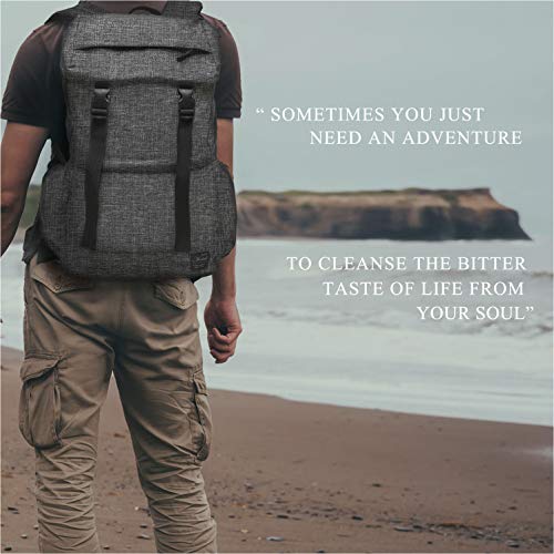 Rucksack Daypack Herren Damen Studenten, Airlab Outdoor Rucksack Tagesrucksack für 15.6 Zoll Laptop, Große Kapazität für Reise, Wandern und Uni, Grau