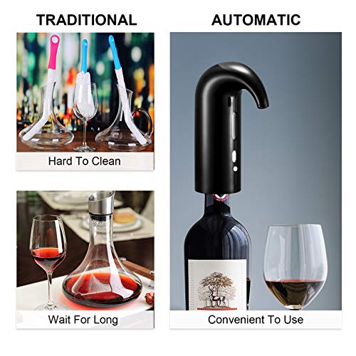 RICANK Electric Wine Aerator Pourer with Hard EVA Case, Portable One