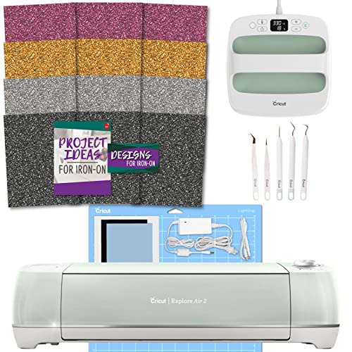 Cricut Explore Air Mint Cricut Easy Press Mint (9 in x in) Machine  Combo Bundle Cutting Machine with Eas