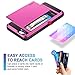 Vofolen Case for iPhone 6 Plus Case iPhone 6S Plus Case Wallet Impact Resistant Anti-Scratch Protective Shell Shockproof Rubber Bumper Cover Card Slot Holder Case for iPhone 6 Plus 6S Plus - Pink