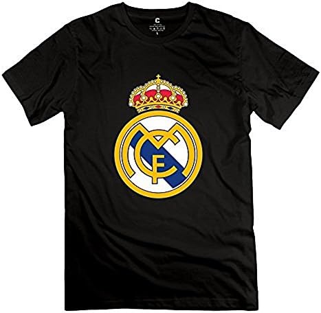 Custom Real Madrid Logo Short Sleeve Cotton Men's T Shirts