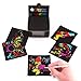 Jar Melo Scratch Art Glittery Notes; Rainbow Holographic Scratch Paper; 130 Sheets, with 2 Wooden Stylus, Scratch Off Art Paper, Ideal Stocking Stuffer