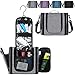 WANDF Expandable Toiletry Bag Hanging Dopp Kit TSA Approved Bottles Water-Resistant Bathroom Bag for Men Women Water-resistant (Grey-Denim)